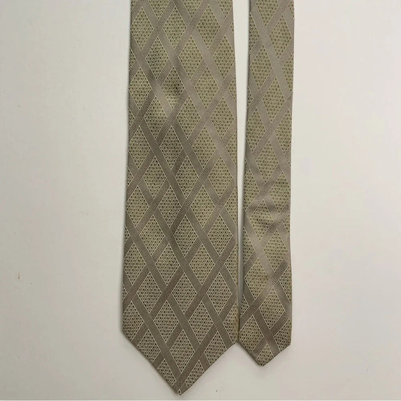 2/$30 FRATELLI Neutral Woven Handmade Italian Silk Tie - Picture 3 of 13
